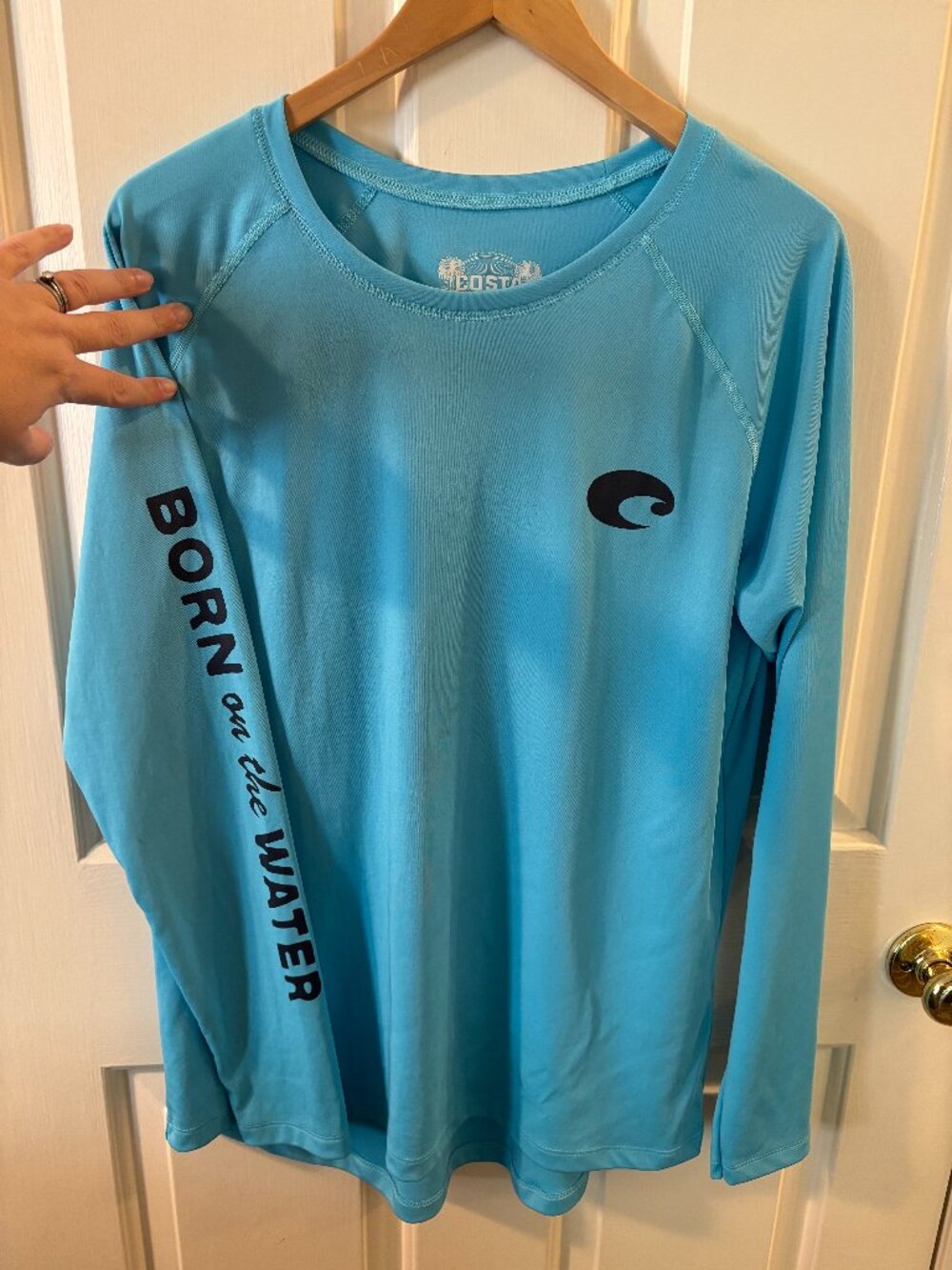 Costa Del Mar Tech Array Aqua Blue Long Sleeve Tee ~ XL ~ Born on the Water